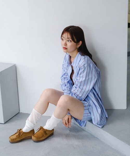 Kastane(カスタネ)の「【セットアップ対応】ストライプシャツ(シャツ/ブラウス・レディース・サックスブルー/アイボリー・FREE)」の5枚目の写真