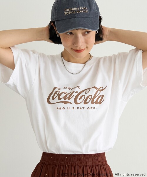Coca-Cola コカ・コーラ 刺繍LOGO デニムTシャツ 男女OK Amazon | コカ・コーラ アトランタ 1886年以来 LAとニューヨーク