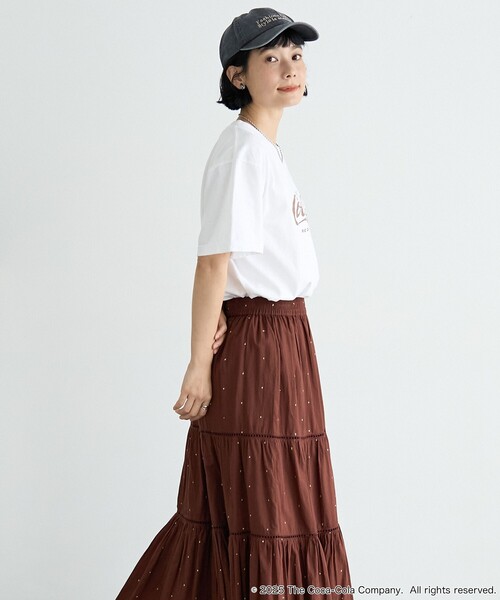 FREAK'S STORE(フリークスストア)の「Coca-Cola Logo T-shirt/コカ・コーラ ロゴTシャツ(Tシャツ/カットソー・レディース・オフホワイト/ブラウン・フリ-)」の9枚目の写真