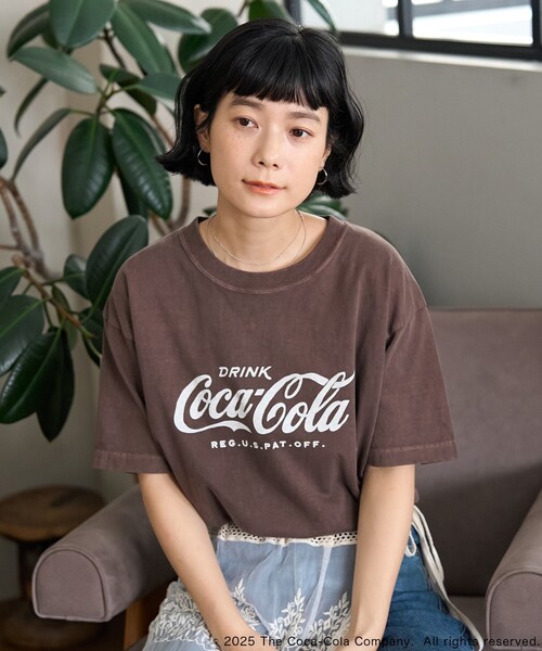 FREAK'S STORE(フリークスストア)の「Coca-Cola Logo T-shirt/コカ・コーラ ロゴTシャツ(Tシャツ/カットソー・レディース・オフホワイト/ブラウン・フリ-)」の11枚目の写真