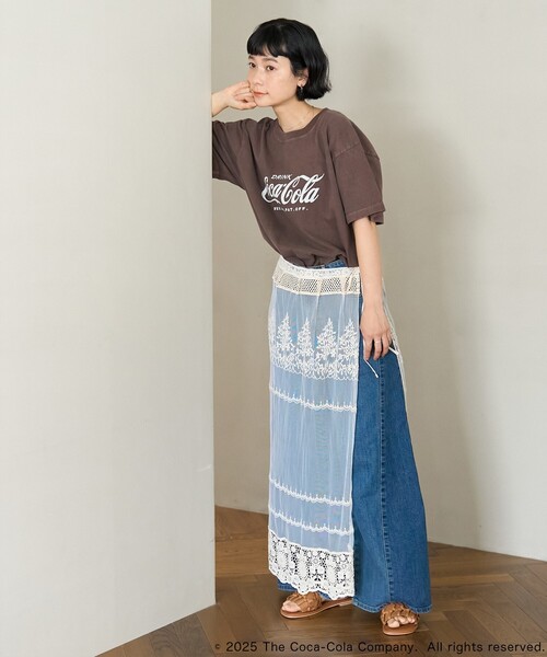 FREAK'S STORE(フリークスストア)の「Coca-Cola Logo T-shirt/コカ・コーラ ロゴTシャツ(Tシャツ/カットソー・レディース・オフホワイト/ブラウン・フリ-)」の13枚目の写真