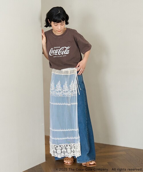 FREAK'S STORE(フリークスストア)の「Coca-Cola Logo T-shirt/コカ・コーラ ロゴTシャツ(Tシャツ/カットソー・レディース・オフホワイト/ブラウン・フリ-)」の15枚目の写真