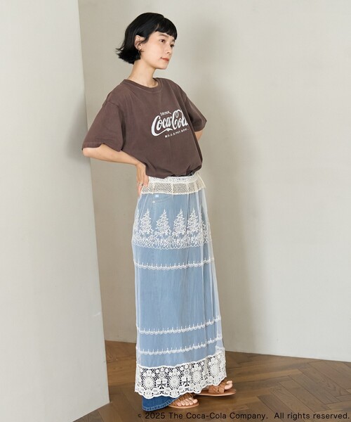 FREAK'S STORE(フリークスストア)の「Coca-Cola Logo T-shirt/コカ・コーラ ロゴTシャツ(Tシャツ/カットソー・レディース・オフホワイト/ブラウン・フリ-)」の16枚目の写真