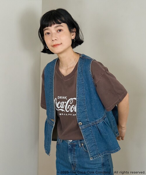 FREAK'S STORE(フリークスストア)の「Coca-Cola Logo T-shirt/コカ・コーラ ロゴTシャツ(Tシャツ/カットソー・レディース・オフホワイト/ブラウン・フリ-)」の17枚目の写真