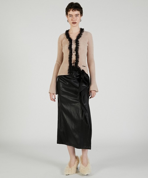 PRANK PROJECT（プランクプロジェクト）の「ラッフルトリムスカート / Ruffle Trim Skirt（スカート・レディース・ブラック/ブラウン・36/38）」の3枚目の写真