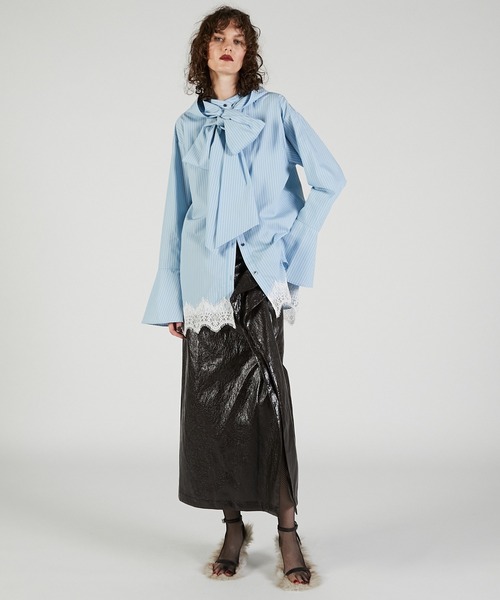 PRANK PROJECT（プランクプロジェクト）の「ラッフルトリムスカート / Ruffle Trim Skirt（スカート・レディース・ブラック/ブラウン・36/38）」の6枚目の写真