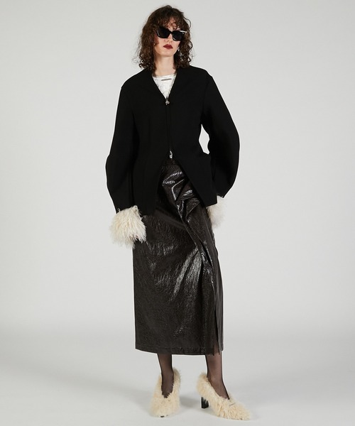 PRANK PROJECT（プランクプロジェクト）の「ラッフルトリムスカート / Ruffle Trim Skirt（スカート・レディース・ブラック/ブラウン・36/38）」の5枚目の写真