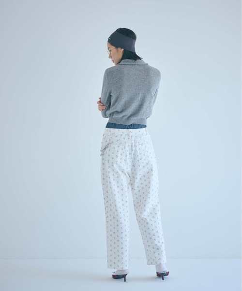 SEA（シー）の「フローラル デニムトラウザーズ（デニムパンツ・レディース・ホワイト・0/1）」の11枚目の写真