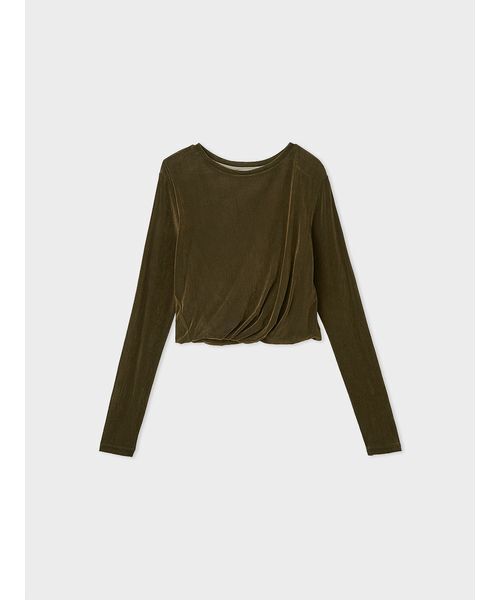 【新品タグ付き】MIESROHE フロッキーチュールねじりTシャツ フロッキーチュールねじりTシャツ(Tシャツ)｜トップス｜MIESROHE