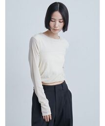 MIESROHE | フロッキーチュールねじりTシャツ(Tシャツ/カットソー)