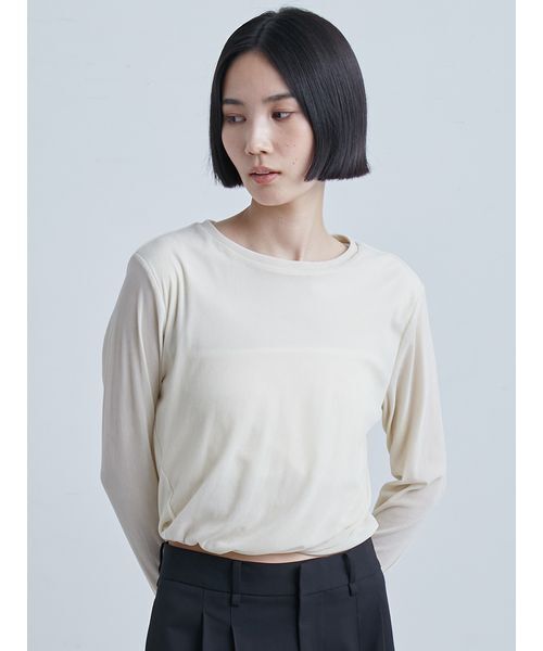 フロッキーチュールねじりTシャツ（Tシャツ/カットソー）｜MIESROHE