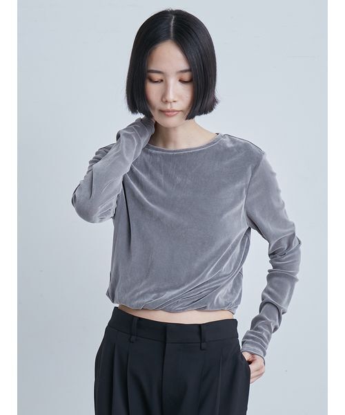 MIESROHE(ミースロエ) フロッキーチュールねじりTシャツ フロッキーチュールねじりTシャツ（Tシャツ/カットソー）｜MIESROHE