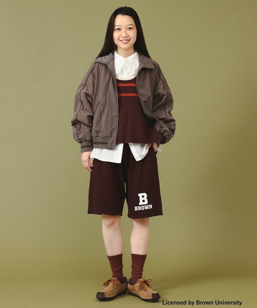 BEAMS BOY（ビームスボーイ）の「バーシティー ブルゾン（ブルゾン・レディース・グレー/パープル・ONE SIZE）」の3枚目の写真