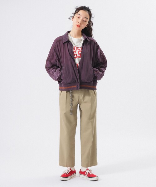 BEAMS BOY（ビームスボーイ）の「バーシティー ブルゾン（ブルゾン・レディース・グレー/パープル・ONE SIZE）」の5枚目の写真