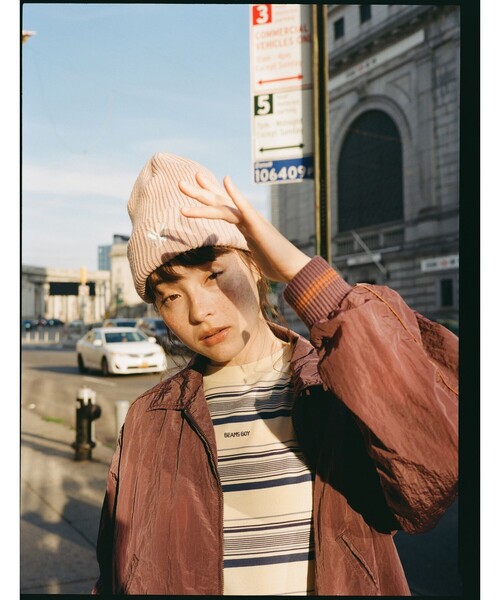 BEAMS BOY（ビームスボーイ）の「バーシティー ブルゾン（ブルゾン・レディース・グレー/パープル・ONE SIZE）」の10枚目の写真