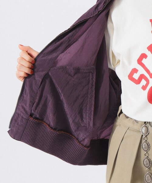 BEAMS BOY（ビームスボーイ）の「バーシティー ブルゾン（ブルゾン・レディース・グレー/パープル・ONE SIZE）」の19枚目の写真