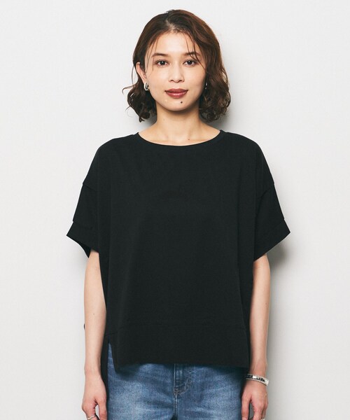 UNTITLED(アンタイトル)の「【Audrey and John Wad】ダブルシルケット天竺デザインプルオーバー(Tシャツ/カットソー・レディース・ホワイト/ブラック・02)」の12枚目の写真