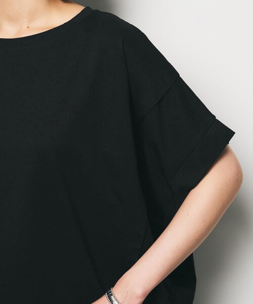 UNTITLED(アンタイトル)の「【Audrey and John Wad】ダブルシルケット天竺デザインプルオーバー(Tシャツ/カットソー・レディース・ホワイト/ブラック・02)」の16枚目の写真