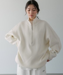 LOWRYS FARM | 【LFM(U)】アゼニットハーフＺＩＰプルオーバー　 593385(ニット/セーター)