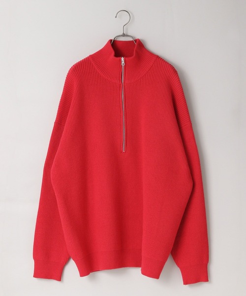 LOWRYS FARM(ローリーズファーム)の「【LFM(U)】アゼニットハーフZIPプルオーバー 593385(ニット/セーター・メンズ・ブラック/レッド/ホワイト/グレー・FREE)」の5枚目の写真