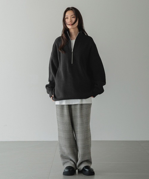 LOWRYS FARM(ローリーズファーム)の「【LFM(U)】アゼニットハーフZIPプルオーバー 593385(ニット/セーター・メンズ・ブラック/レッド/ホワイト/グレー・FREE)」の15枚目の写真