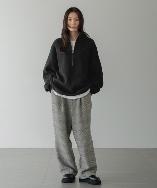 LOWRYS FARM(ローリーズファーム)の「【LFM(U)】アゼニットハーフZIPプルオーバー 593385(ニット/セーター・メンズ・ブラック/レッド/ホワイト/グレー・FREE)」の16枚目の写真