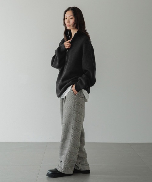 LOWRYS FARM(ローリーズファーム)の「【LFM(U)】アゼニットハーフZIPプルオーバー 593385(ニット/セーター・メンズ・ブラック/レッド/ホワイト/グレー・FREE)」の17枚目の写真