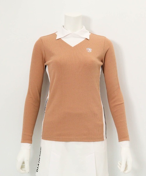 archivio（アルチビオ）の「<LADIES>配色リブプルオーバー（Tシャツ/カットソー・レディース・ベージュ/ブルー/ブラック/レッド・L/M/S）」の6枚目の写真