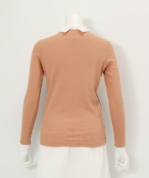 archivio（アルチビオ）の「<LADIES>配色リブプルオーバー（Tシャツ/カットソー・レディース・ベージュ/ブルー/ブラック/レッド・L/M/S）」の8枚目の写真