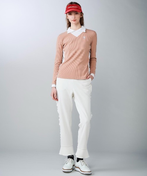 archivio（アルチビオ）の「<LADIES>配色リブプルオーバー（Tシャツ/カットソー・レディース・ベージュ/ブルー/ブラック/レッド・L/M/S）」の15枚目の写真