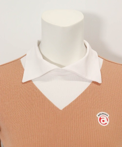archivio（アルチビオ）の「<LADIES>配色リブプルオーバー（Tシャツ/カットソー・レディース・ベージュ/ブルー/ブラック/レッド・L/M/S）」の20枚目の写真