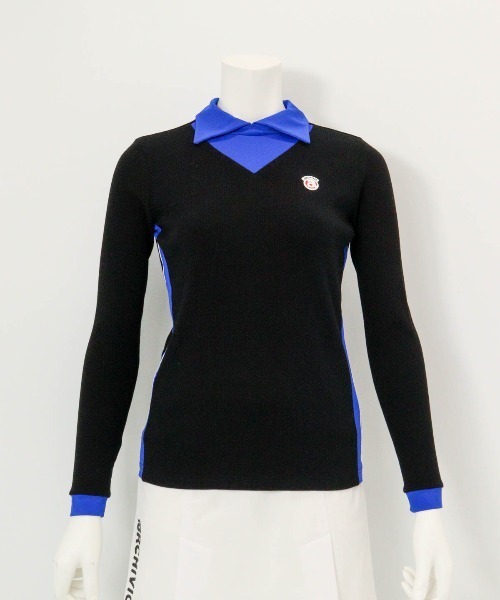 archivio（アルチビオ）の「<LADIES>配色リブプルオーバー（Tシャツ/カットソー・レディース・ベージュ/ブルー/ブラック/レッド・L/M/S）」の5枚目の写真