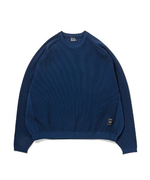 430(フォーサーティ)の「mn3164-ATHLETIC MESH KNIT C&S ニットカットソー(25-147)(ニット/セーター・メンズ・オフホワイト/カーキ/ブラック/ネイビー・3/2/1/0)」の4枚目の写真