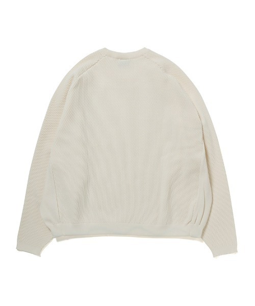 430(フォーサーティ)の「mn3164-ATHLETIC MESH KNIT C&S ニットカットソー(25-147)(ニット/セーター・メンズ・オフホワイト/カーキ/ブラック/ネイビー・3/2/1/0)」の7枚目の写真