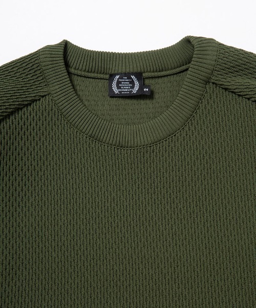 430(フォーサーティ)の「mn3164-ATHLETIC MESH KNIT C&S ニットカットソー(25-147)(ニット/セーター・メンズ・オフホワイト/カーキ/ブラック/ネイビー・3/2/1/0)」の11枚目の写真