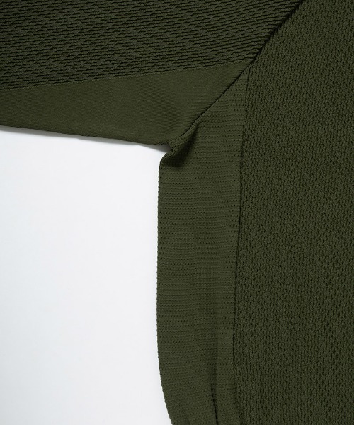 430(フォーサーティ)の「mn3164-ATHLETIC MESH KNIT C&S ニットカットソー(25-147)(ニット/セーター・メンズ・オフホワイト/カーキ/ブラック/ネイビー・3/2/1/0)」の13枚目の写真