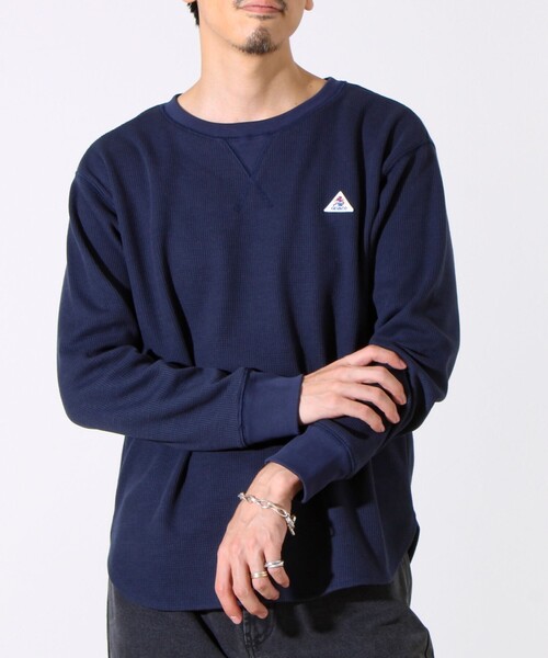 GEVACO（ゲバコ）の「【レイヤードに最適】【GEVACO】ワッフル素材ロングスリーブTシャツ（Tシャツ/カットソー・メンズ・ネイビー/アイボリー/チャコールグレー・M/L）」の3枚目の写真