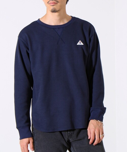 GEVACO（ゲバコ）の「【レイヤードに最適】【GEVACO】ワッフル素材ロングスリーブTシャツ（Tシャツ/カットソー・メンズ・ネイビー/アイボリー/チャコールグレー・M/L）」の5枚目の写真