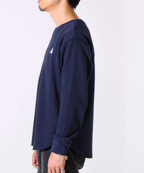 GEVACO（ゲバコ）の「【レイヤードに最適】【GEVACO】ワッフル素材ロングスリーブTシャツ（Tシャツ/カットソー・メンズ・ネイビー/アイボリー/チャコールグレー・M/L）」の4枚目の写真