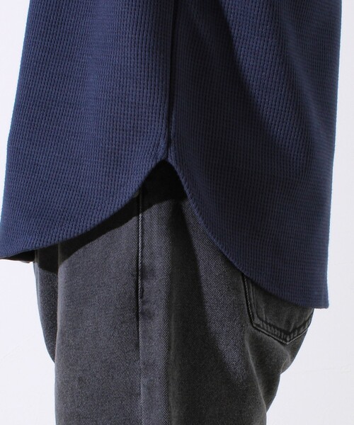 GEVACO（ゲバコ）の「【レイヤードに最適】【GEVACO】ワッフル素材ロングスリーブTシャツ（Tシャツ/カットソー・メンズ・ネイビー/アイボリー/チャコールグレー・M/L）」の21枚目の写真