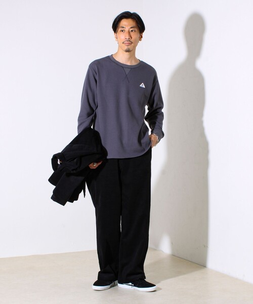 GEVACO（ゲバコ）の「【レイヤードに最適】【GEVACO】ワッフル素材ロングスリーブTシャツ（Tシャツ/カットソー・メンズ・ネイビー/アイボリー/チャコールグレー・M/L）」の18枚目の写真