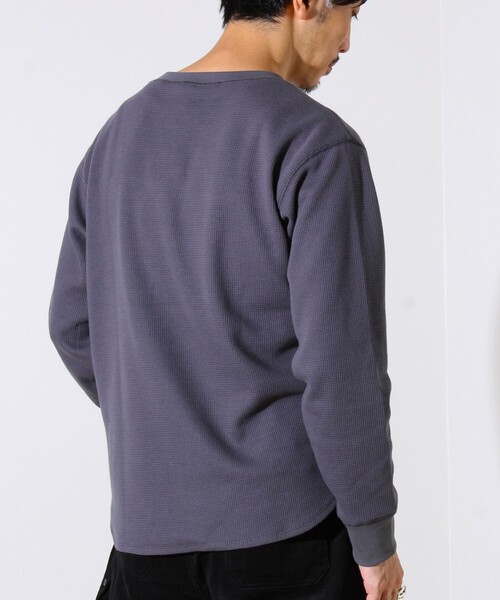 GEVACO（ゲバコ）の「【レイヤードに最適】【GEVACO】ワッフル素材ロングスリーブTシャツ（Tシャツ/カットソー・メンズ・ネイビー/アイボリー/チャコールグレー・M/L）」の16枚目の写真