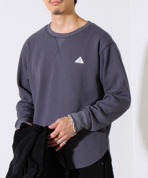 GEVACO（ゲバコ）の「【レイヤードに最適】【GEVACO】ワッフル素材ロングスリーブTシャツ（Tシャツ/カットソー・メンズ・ネイビー/アイボリー/チャコールグレー・M/L）」の15枚目の写真