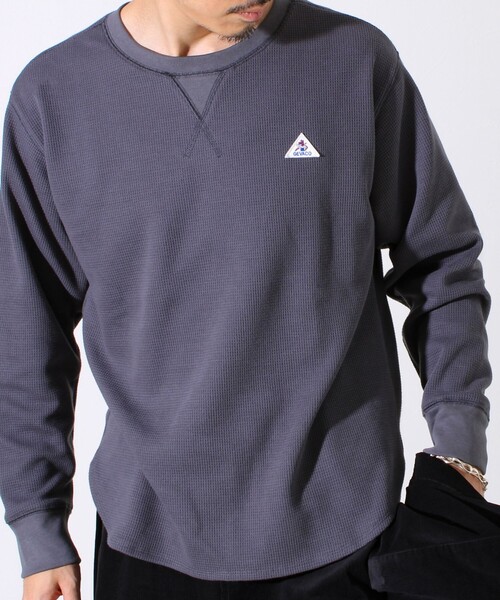 GEVACO（ゲバコ）の「【レイヤードに最適】【GEVACO】ワッフル素材ロングスリーブTシャツ（Tシャツ/カットソー・メンズ・ネイビー/アイボリー/チャコールグレー・M/L）」の12枚目の写真