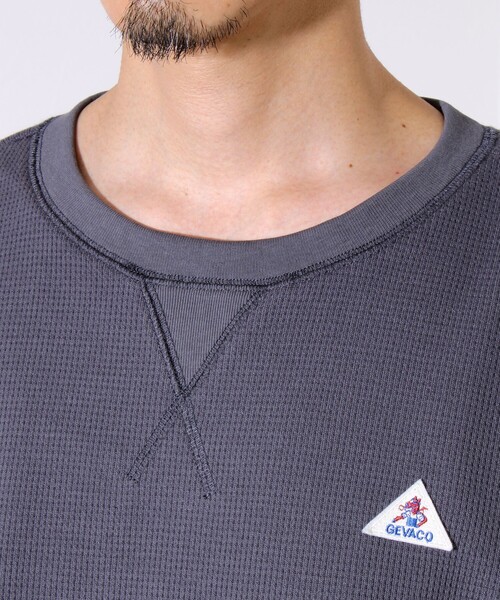 GEVACO（ゲバコ）の「【レイヤードに最適】【GEVACO】ワッフル素材ロングスリーブTシャツ（Tシャツ/カットソー・メンズ・ネイビー/アイボリー/チャコールグレー・M/L）」の11枚目の写真