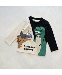 CHEEK ROOM | チークルーム 恐竜　ロングＴシャツ(Tシャツ/カットソー)