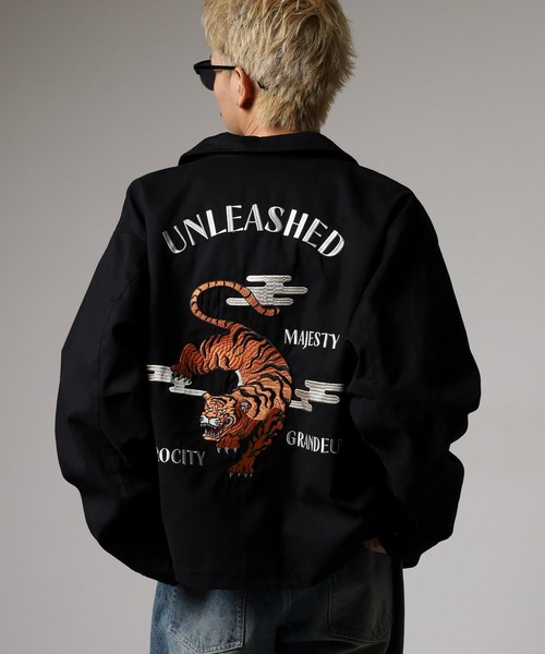 セール】JUNGLESTOTM 虎刺繍スカジャン スーベニアジャケット