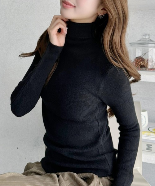 Ada.(エイダ)の「ベーシック タートルネック ニット(ニット/セーター・レディース・アイボリー/ブラック/レッド/チャコール・FREE)」の12枚目の写真