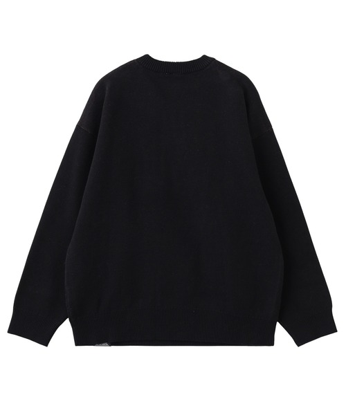 X-girl（エックスガール）の「CHERRY JACQUARD KNIT TOP（ニット/セーター・レディース・ホワイト/ブラック・ONE SIZE）」の8枚目の写真