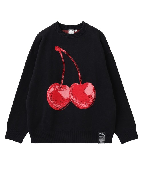 トップス Kaeri CHERRY JACQUARD KNIT TOP（ニット/セーター）｜X-girl